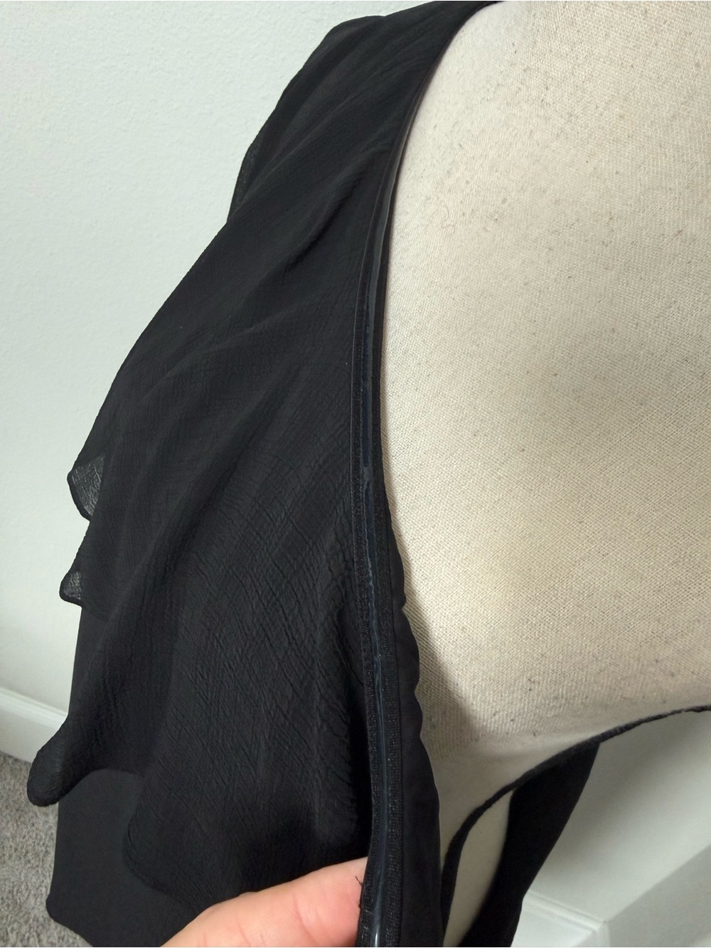 Cece One-Shoulder Black Ruffle Dress - Picture 7 of 11
